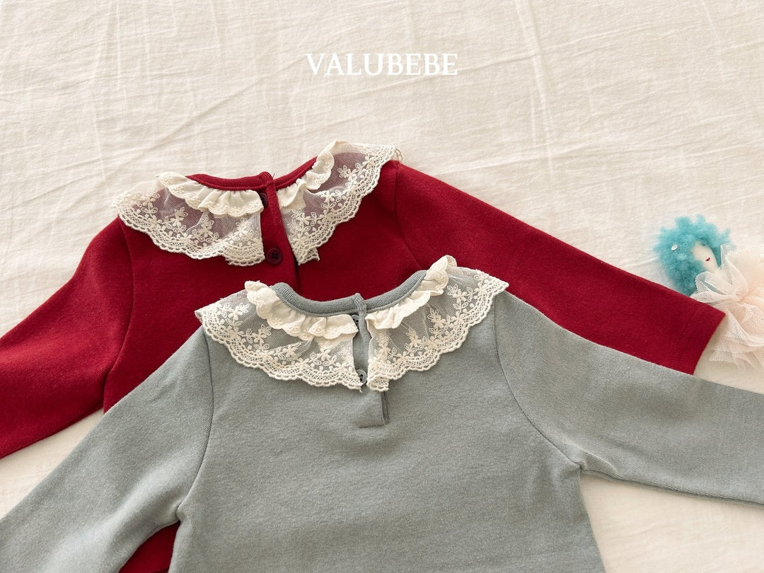 [valubebe] Lace cancan frill tee
