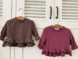 [valubebe] Uni stripe cancan tee
