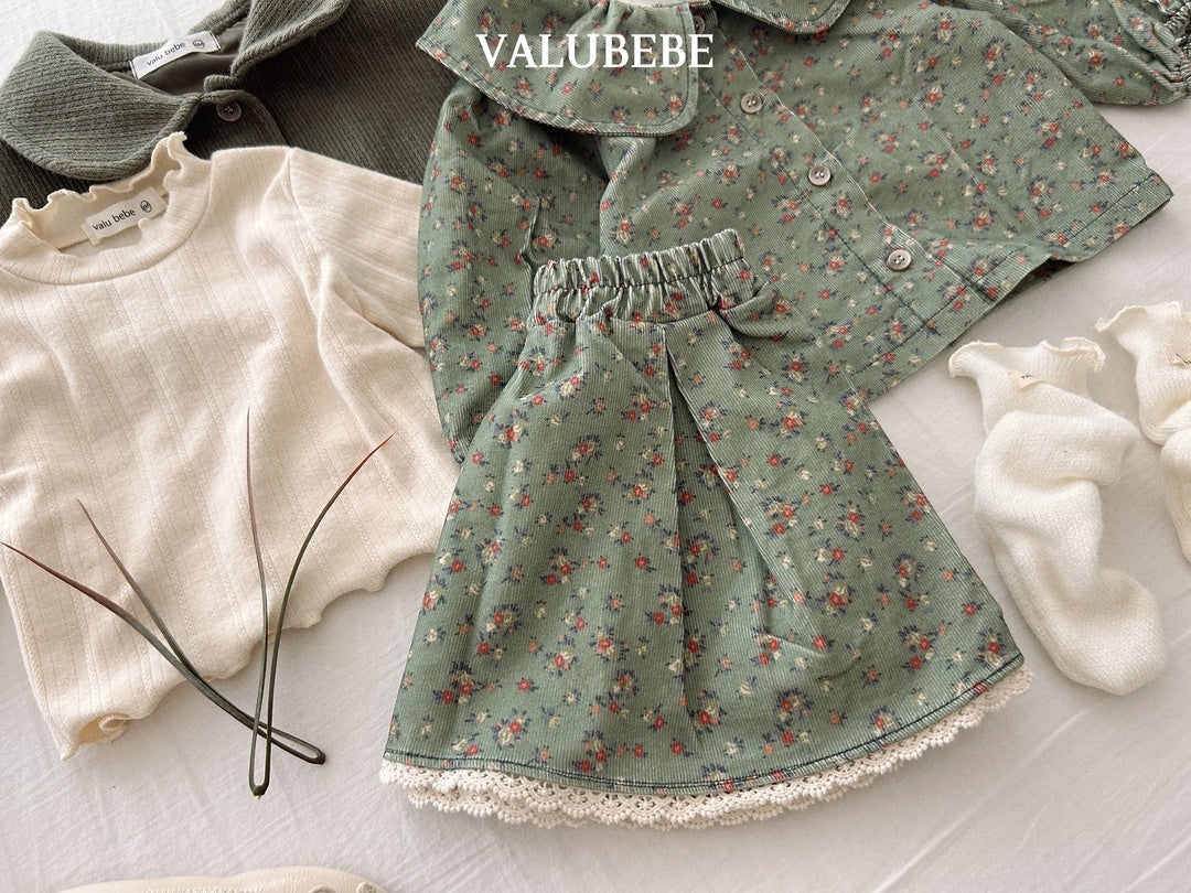 [valubebe] Garnet flower skirt