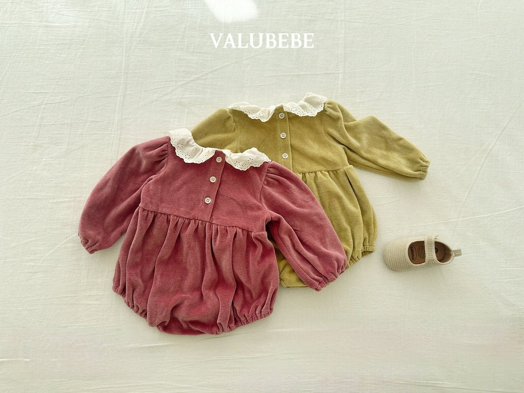 [valubebe] Embroidered velor suit
