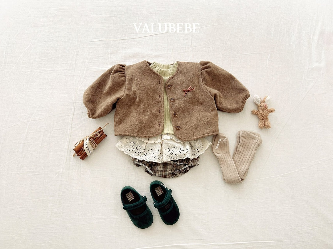 [valubebe] Checked lace bloomer