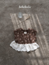 [bebeholic] Elsa flower lace vest