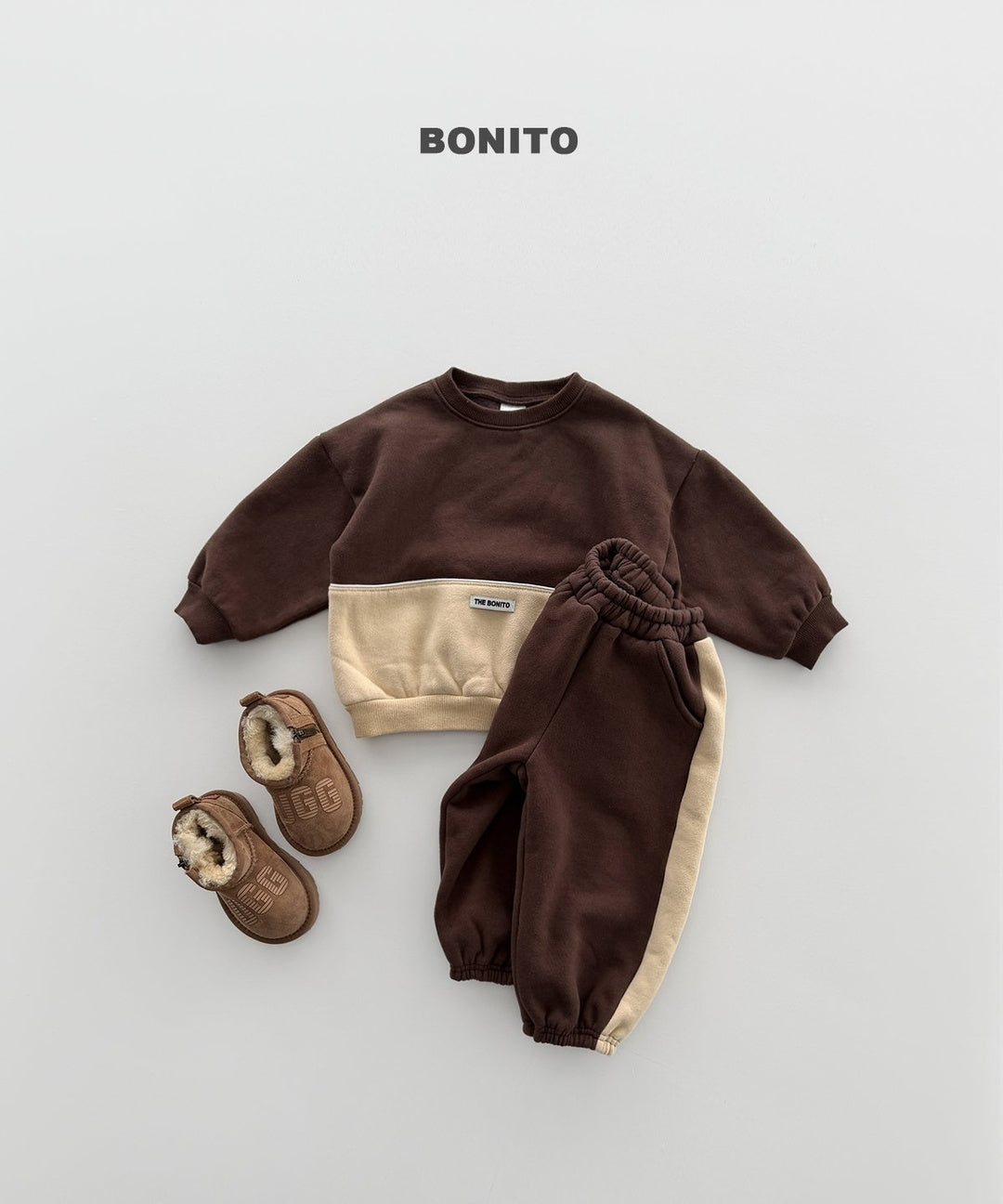 [BONITO] Side color block jogger pants