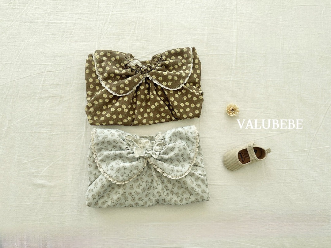 [valubebe] Flower collar corduroy one-piece