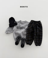 [BONITO] Check fleece jogger pants