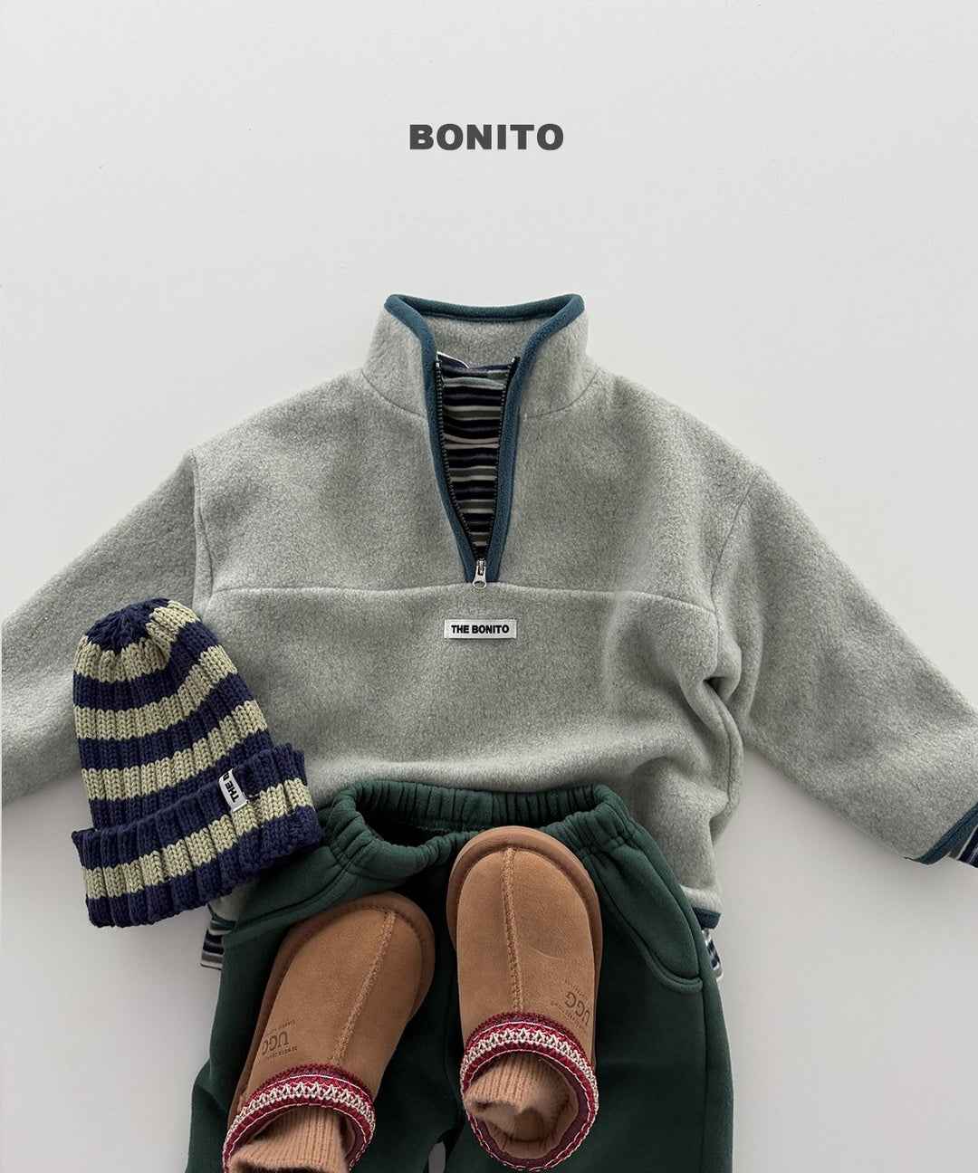 [BONITO] Cotton candy coloration half zip