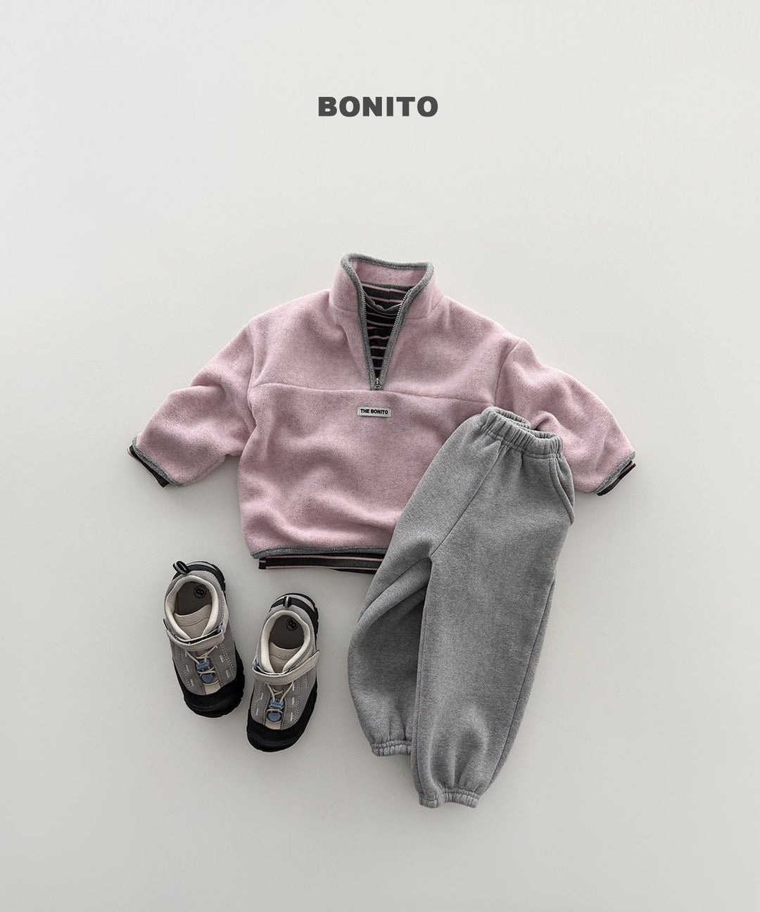 [BONITO] Cotton candy coloration half zip