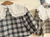 [valubebe] Check cape blouse