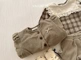 [valubebe] Ribbon puff wool jacket