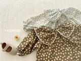[valubebe] Flower collar corduroy one-piece