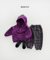 [BONITO] Round placket hood tee