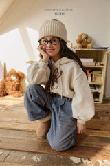 [Melikey] Twill velvet denim pants