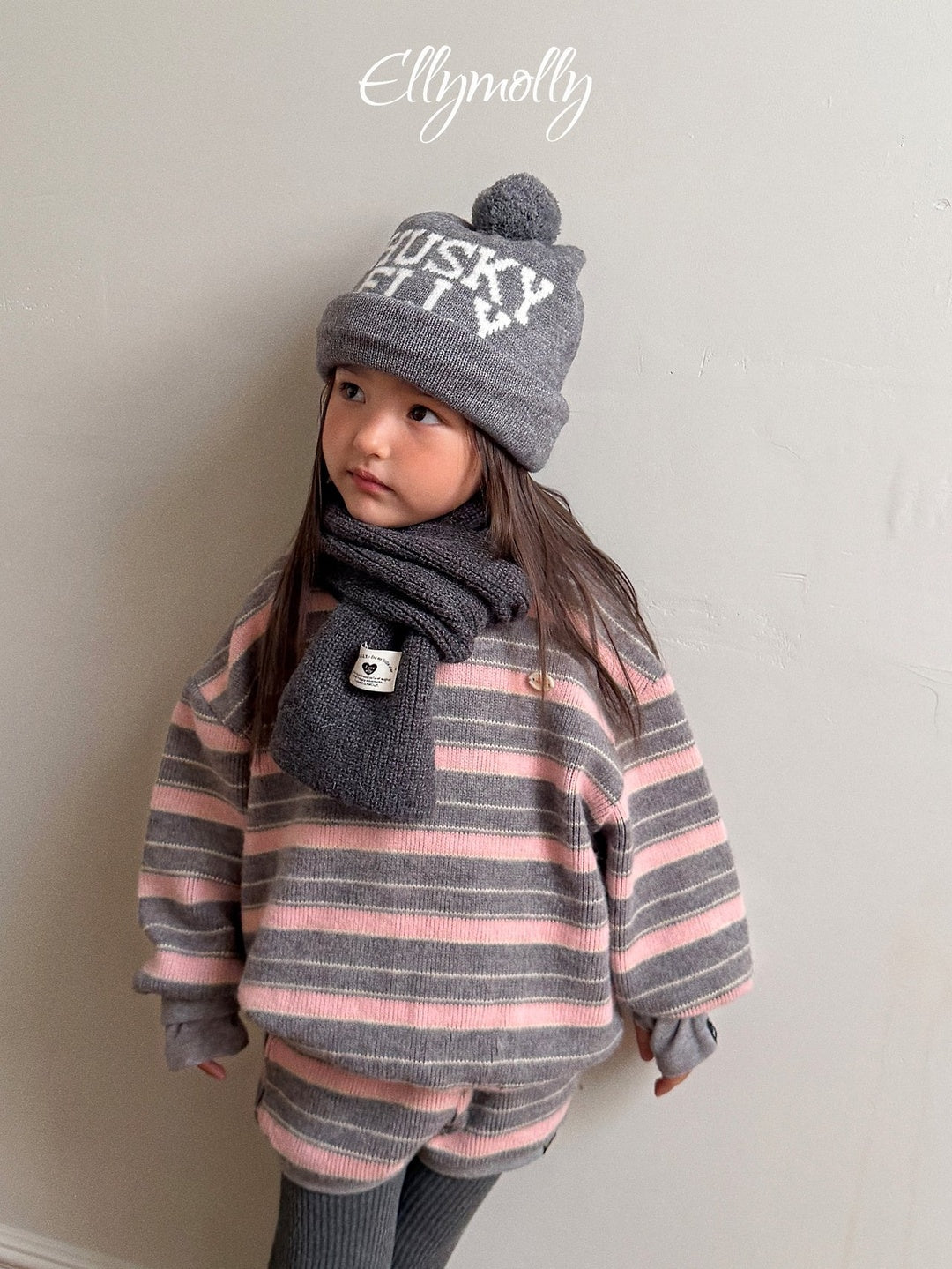 [ELLY MOLLY] Globe knit mtm