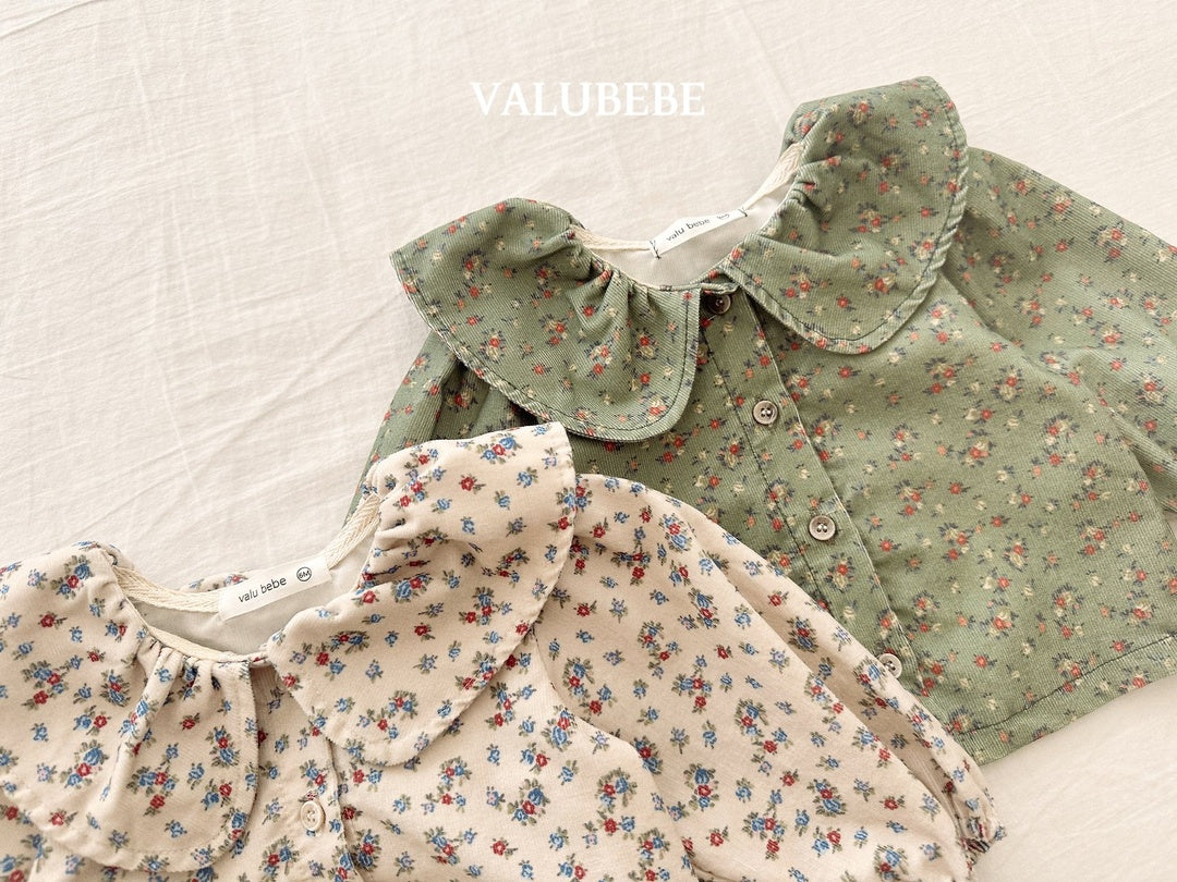 [valubebe] Garnet flower blouse