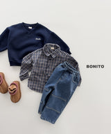 [BONITO] Warm check shirt