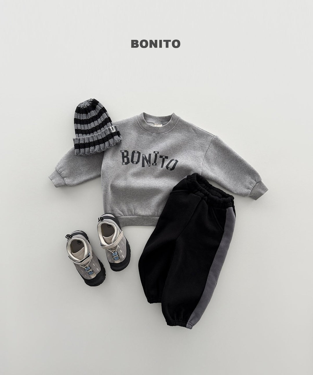 [BONITO] Two-tone knit beanie