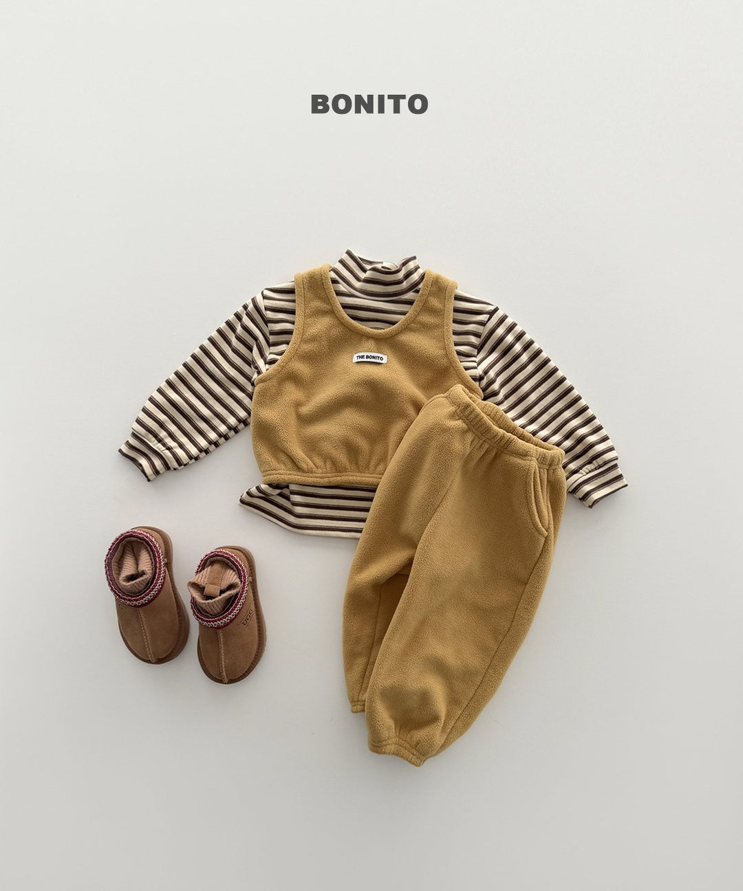 [BONITO] Retro loose halfneck tee