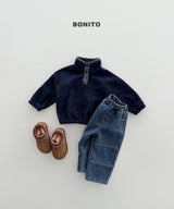 [BONITO] Check placket fleece