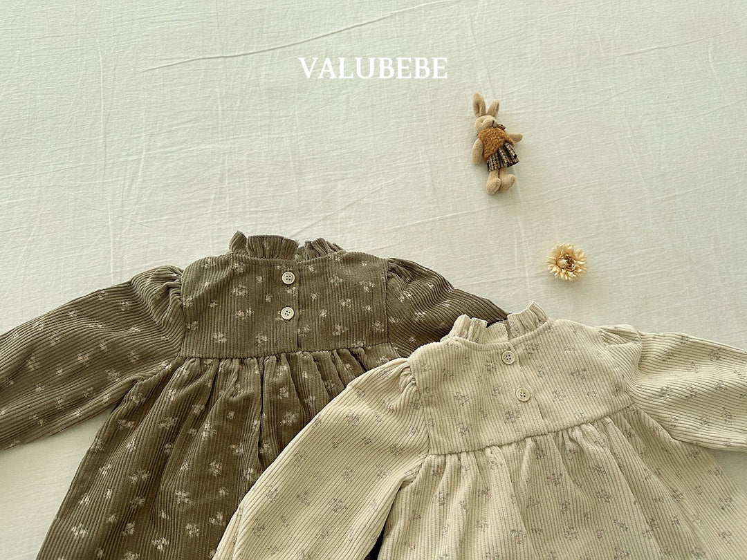 [valubebe] Flower boa one-piece