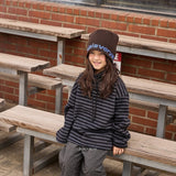 [BLACK BEAN] Crayon stripe bottleneck tops