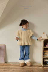 [Melikey] Wool denim heart flare pants
