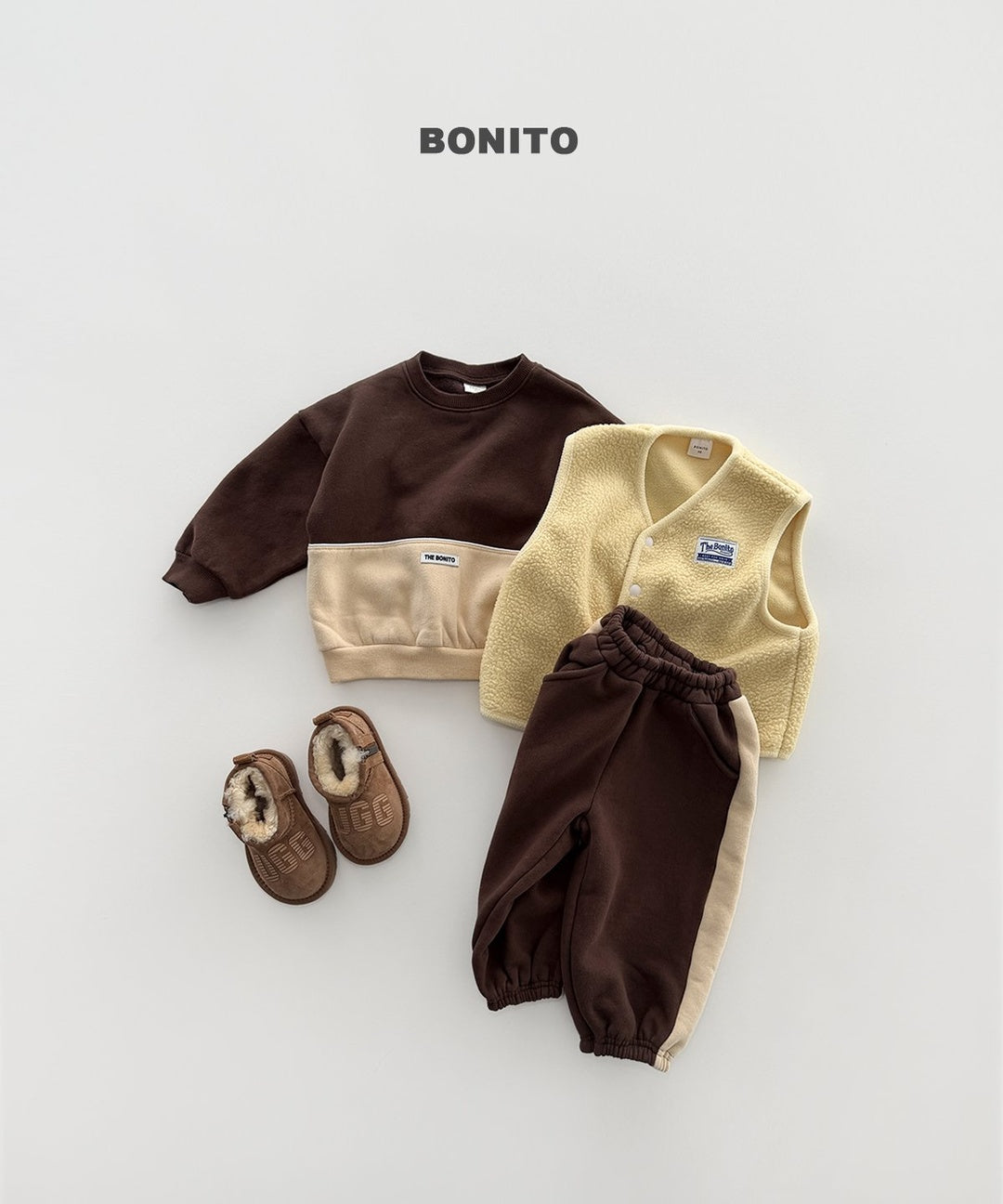 [BONITO] Side color block jogger pants