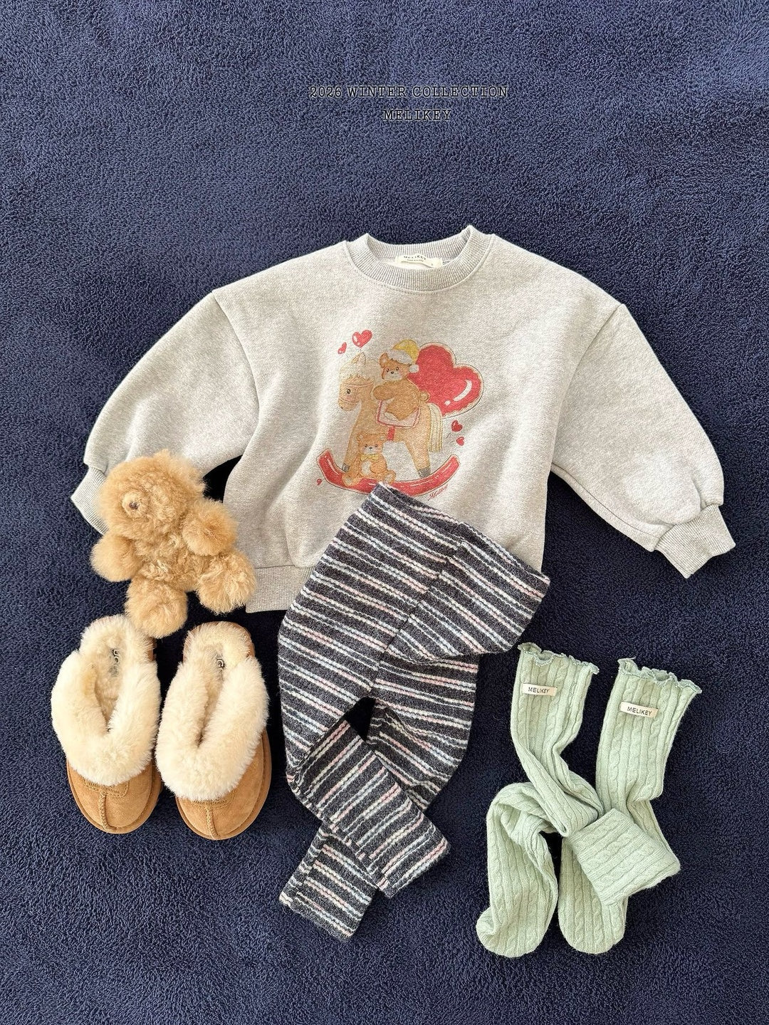 [Melikey] Rudolf stripe leggings