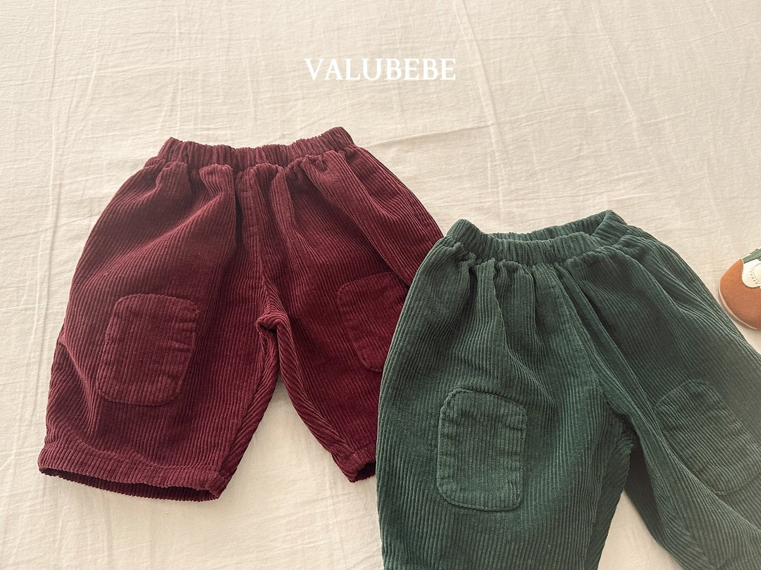 [valubebe] Patch corduroy pants