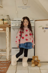 [Melikey] Denim cancan skirt leggings