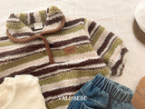 [valubebe] Wrinkle stripe collar anorak