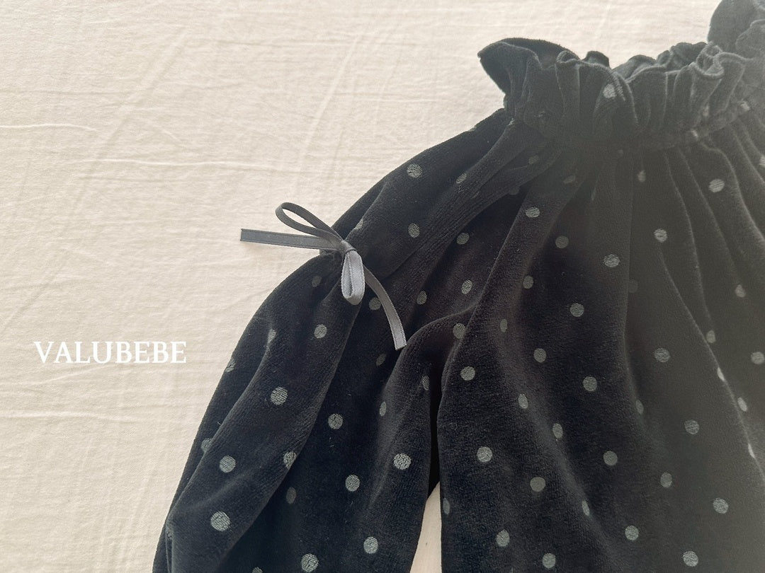 [valubebe] Dot ribbon rompers