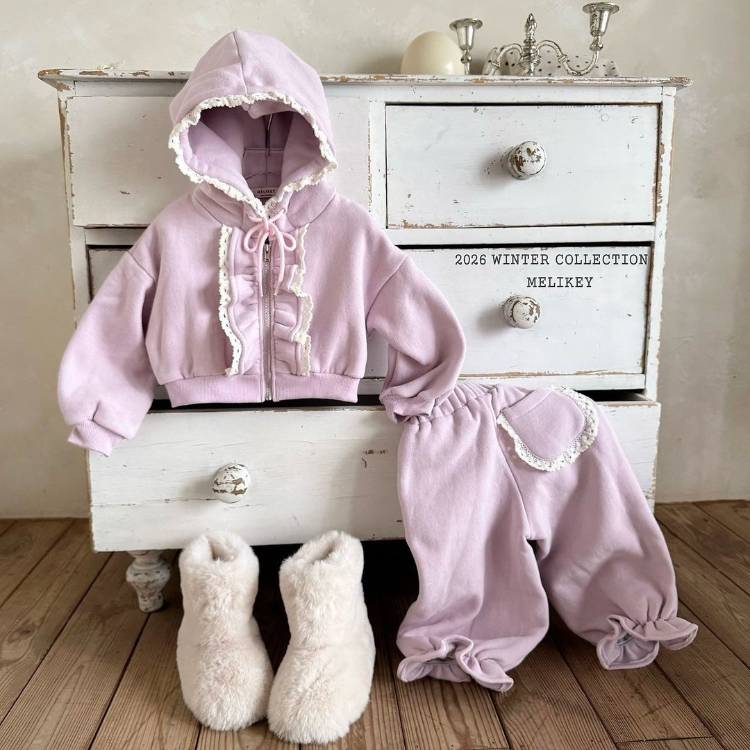 [Melikey] Juju frill hood zip-up