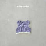 [milk powder] Fleece lace vest