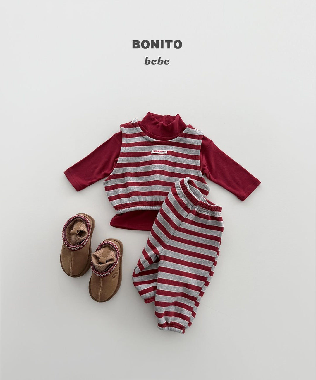 [BONITO] 1+1 highneck tops(baby)