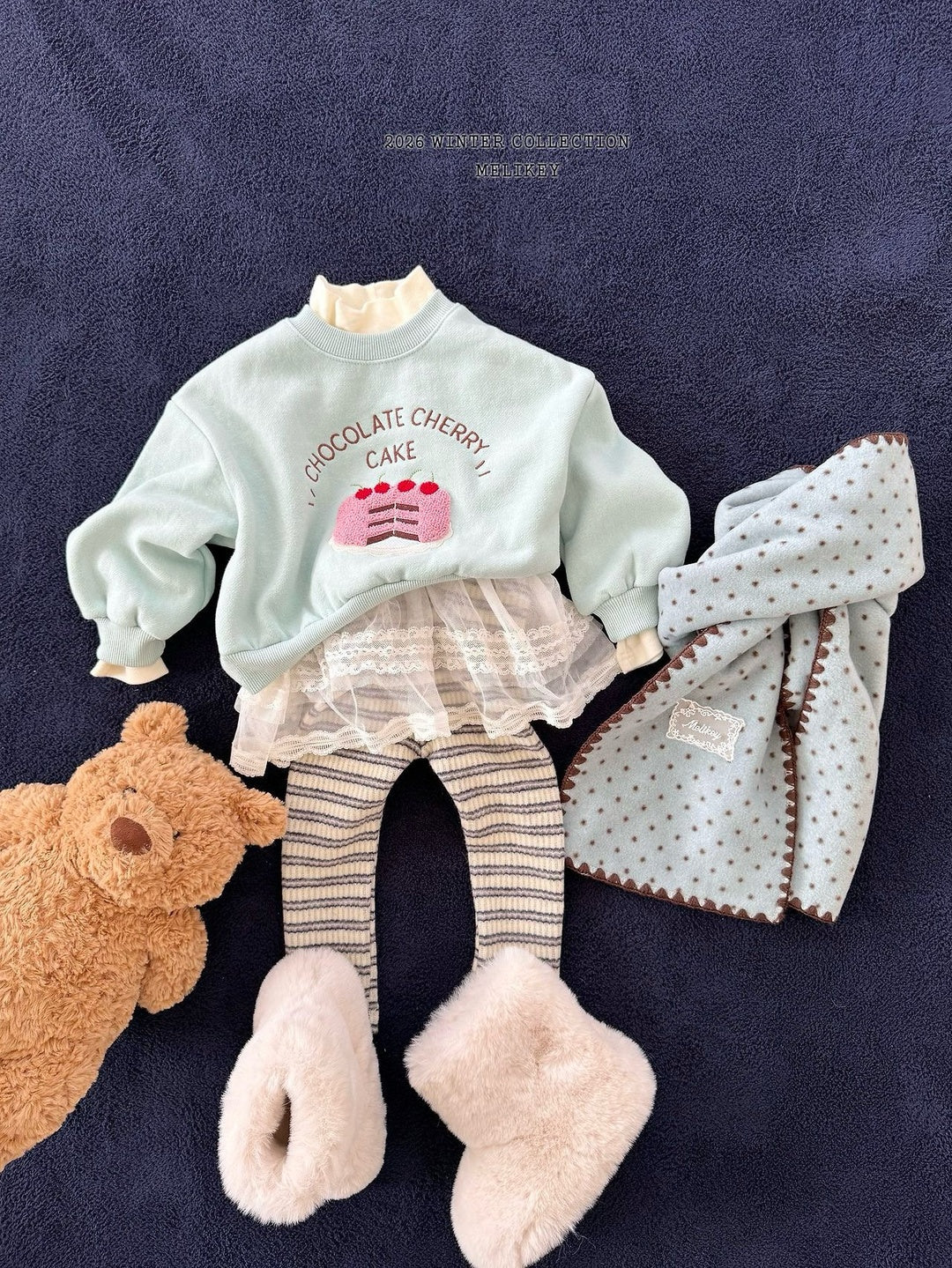 [Melikey] Rudolf stripe leggings