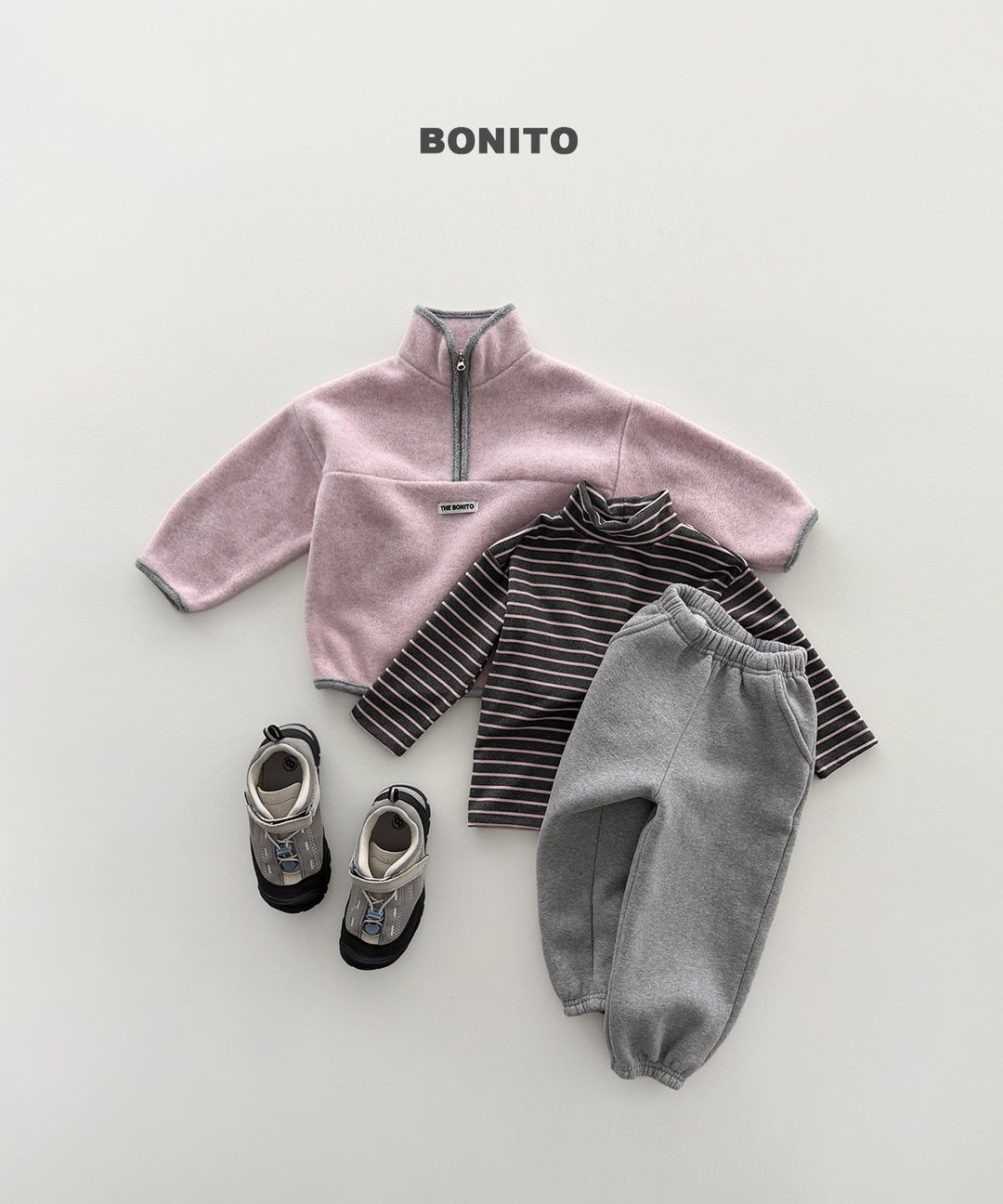 [BONITO] Cotton candy coloration half zip