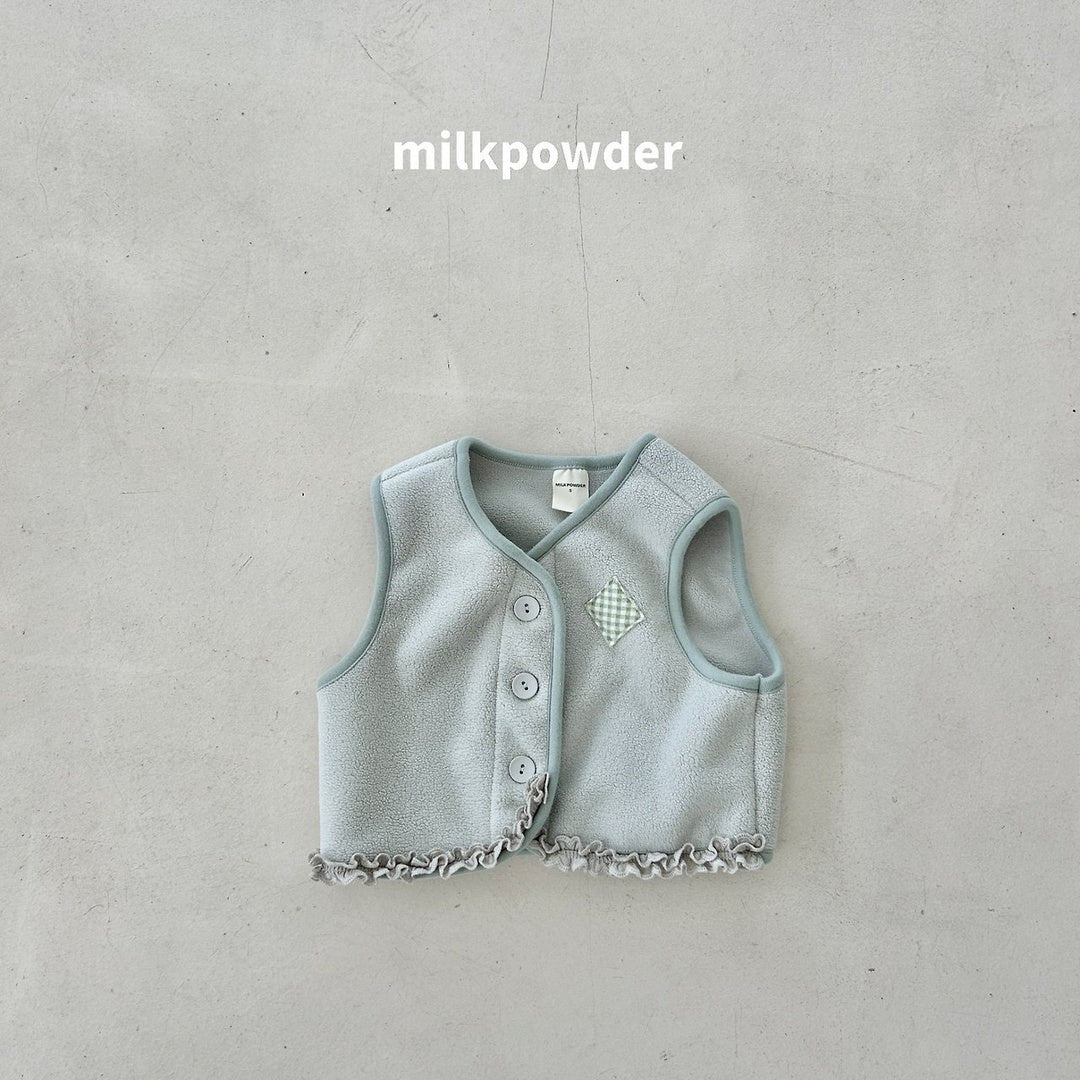 [milk powder] Warm fleece vest