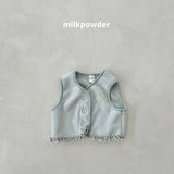[milk powder] Warm fleece vest