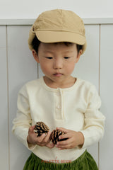 [PALETTE BEIGE] Basic placket tee