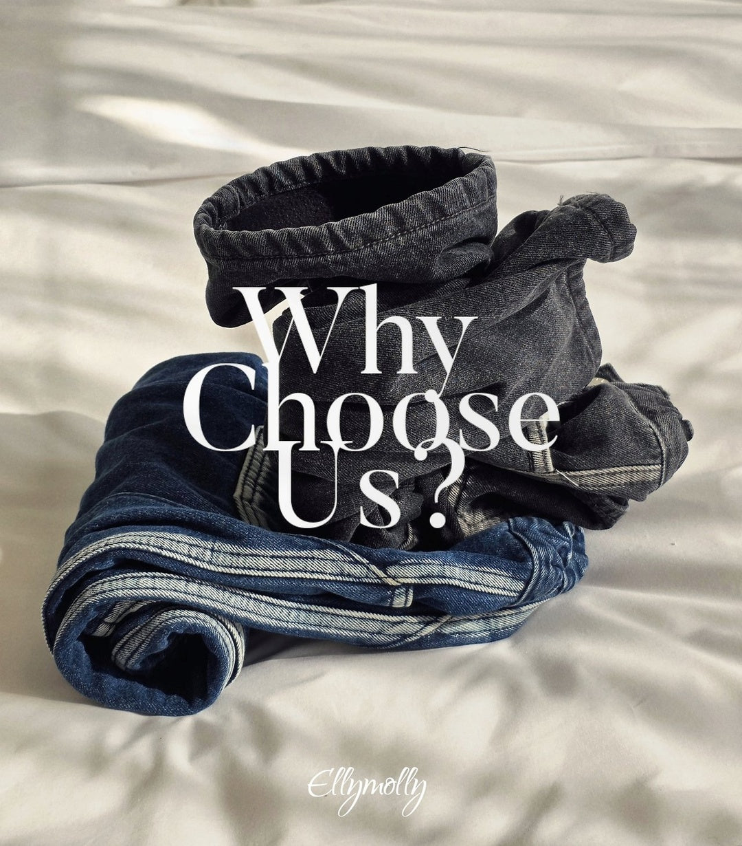 [ELLY MOLLY] Line week denim pants