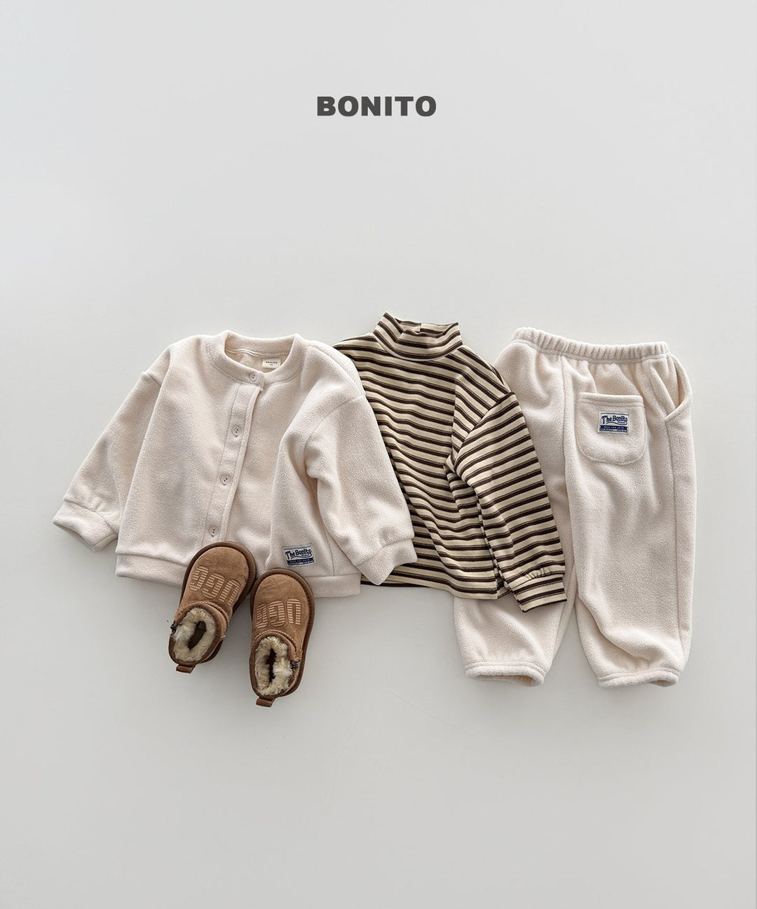 [BONITO] Retro loose halfneck tee