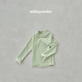 [milk powder] Marie lace halfneck tee