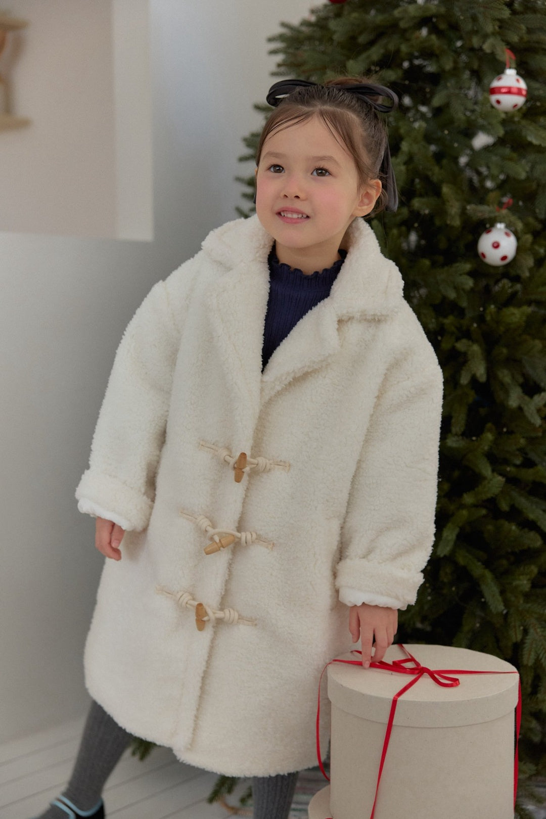 [berryberry] Fluffy toggle coat