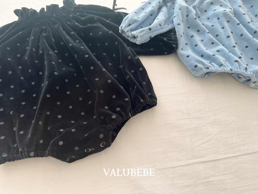 [valubebe] Dot ribbon rompers
