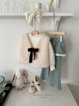 [Melikey] Knit rib puff tee