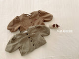 [valubebe] Ribbon puff wool jacket