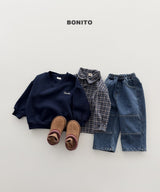 [BONITO] Warm check shirt