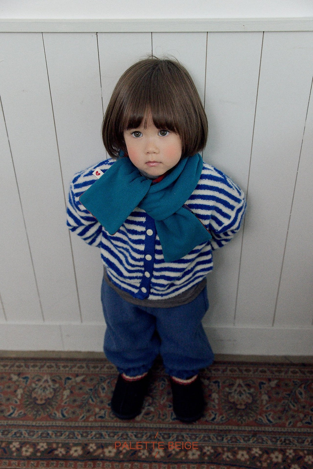 [PALETTE BEIGE] Stripe cardigan