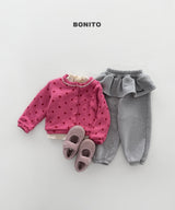 [BONITO] Dot lace cardigan