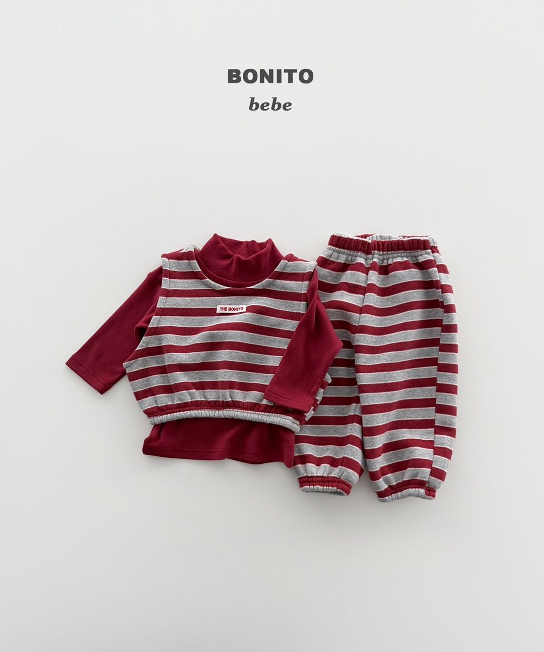 [BONITO] 1+1 highneck tops(baby)